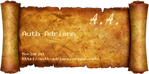Auth Adrienn névjegykártya